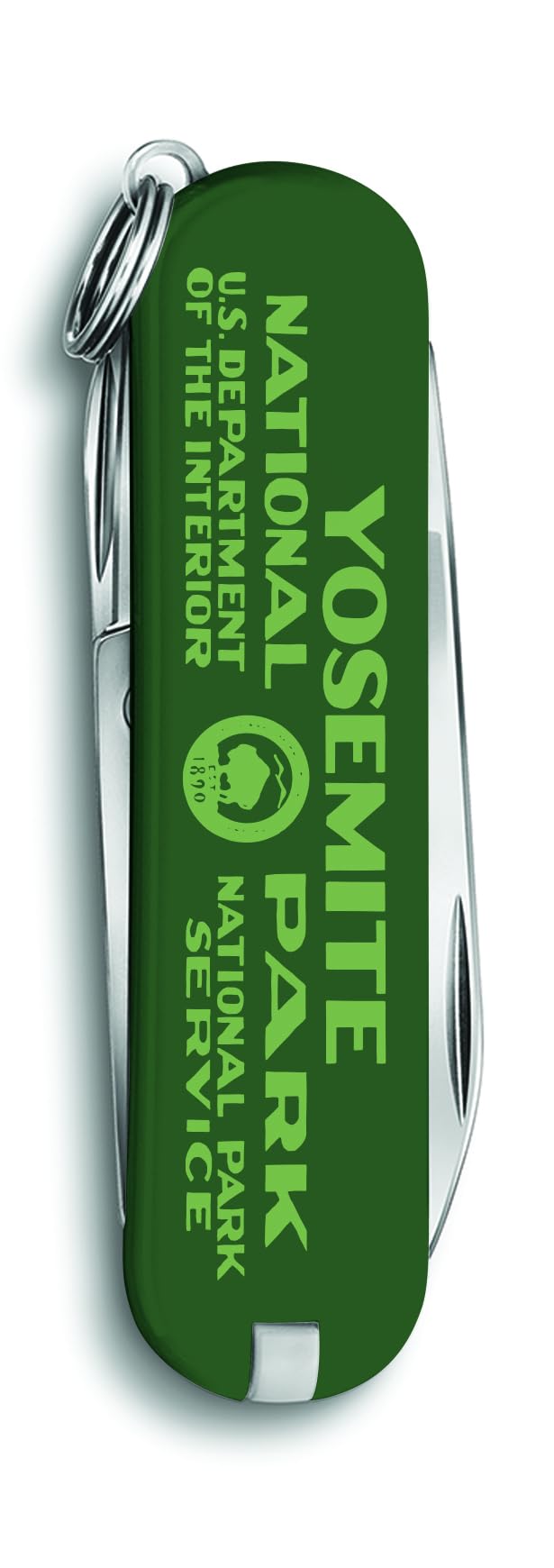 Victorinox Classic SD with national park artwork handle, ready for travel, camping, and keychain convenience.