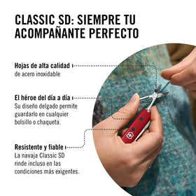 Victorinox Classic SD keyring with toothpick for detailed work