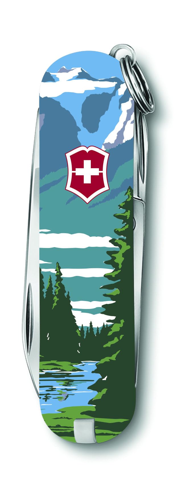 Victorinox Classic SD blade view shows compact cutting versatility on the go.