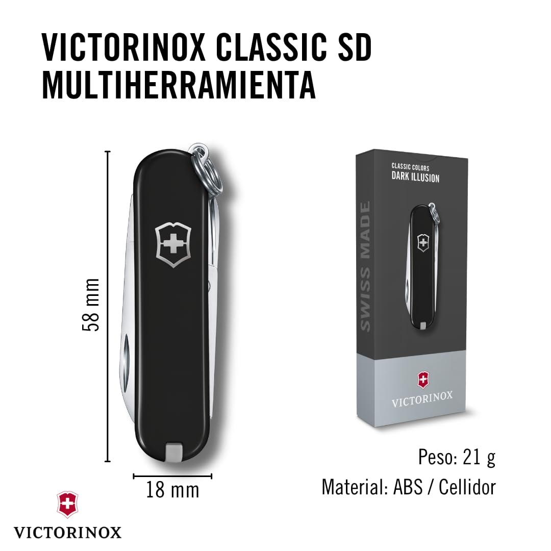 Victorinox Classic SD nail file with screwdriver handy for quick maintenance