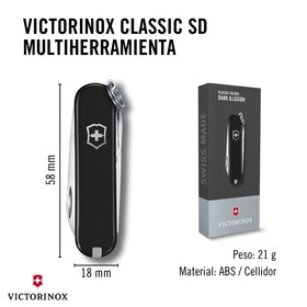 Victorinox Classic SD nail file with screwdriver handy for quick maintenance