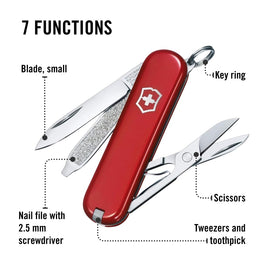 Victorinox Classic SD red nail file for on-the-go grooming
