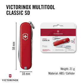 Victorinox Classic SD red scissors ready for precise cuts