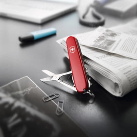 Victorinox Compact knife showing bottle and can opener for quick refreshments.