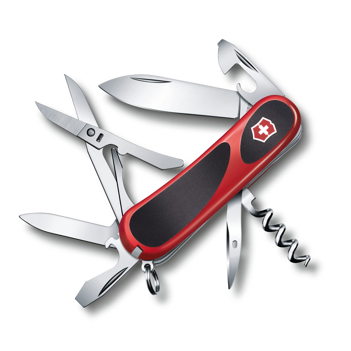 Victorinox Evolution 14 Grip large blade for precise on-the-go cutting.