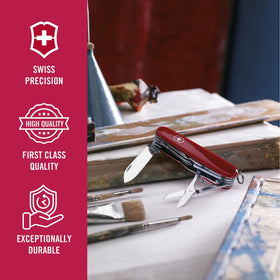 Victorinox Explorer compact 16 functions, portable Swiss Made quality.