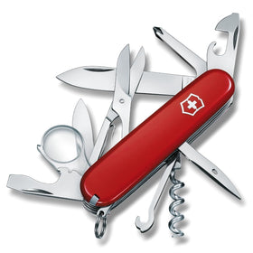 Victorinox Explorer pocket knife closed in red, ready for everyday tasks.