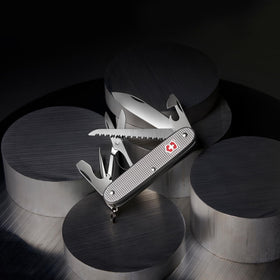 Victorinox Farmer X Alox reamer for holes in leather or fabric.