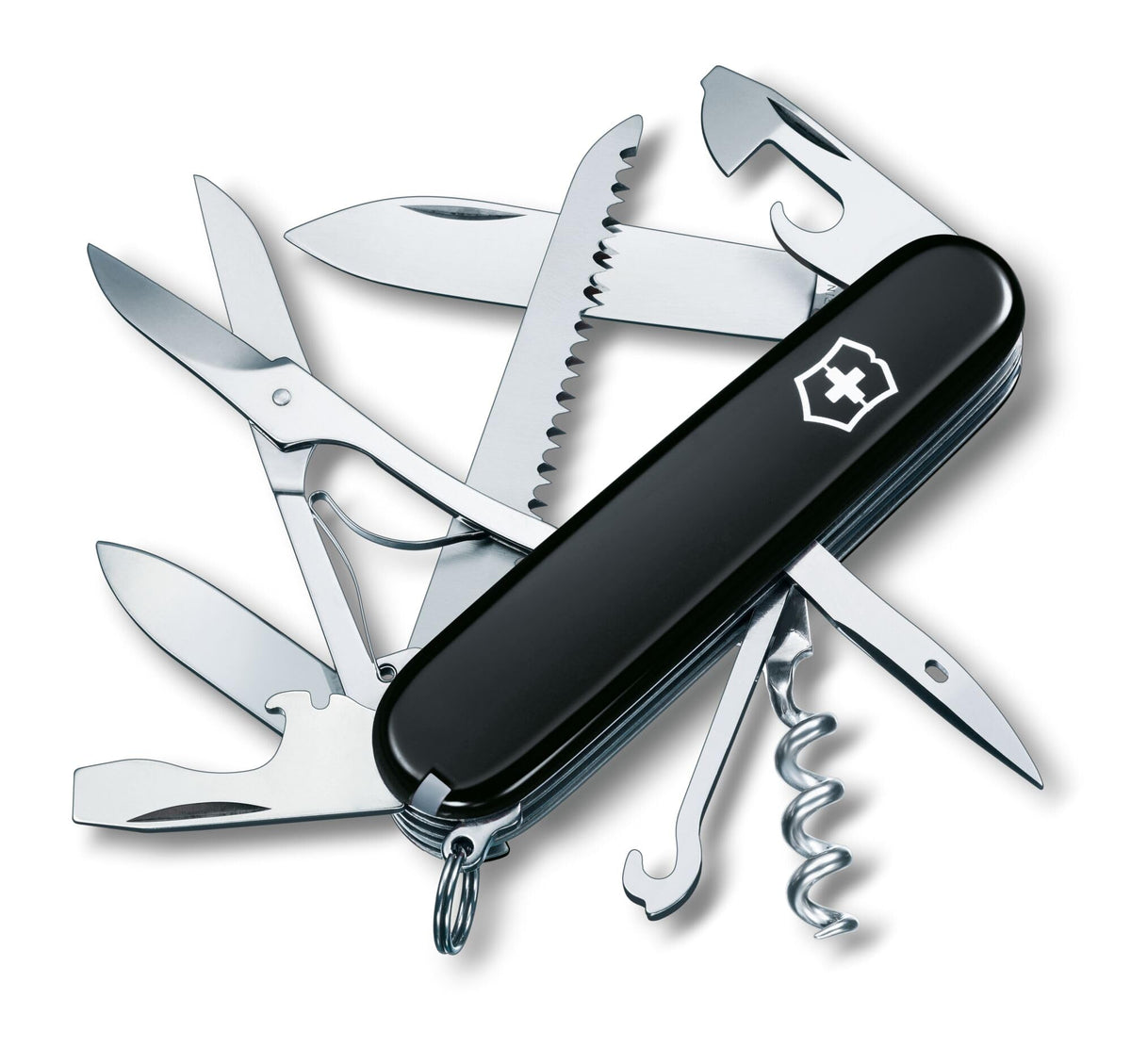Victorinox Huntsman wood saw for quick outdoor wood cutting on adventures