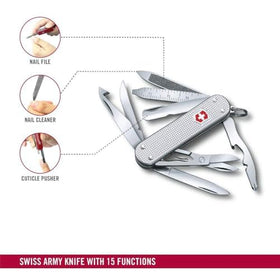 Victorinox MiniChamp Alox orange peeler ready for quick zesting.