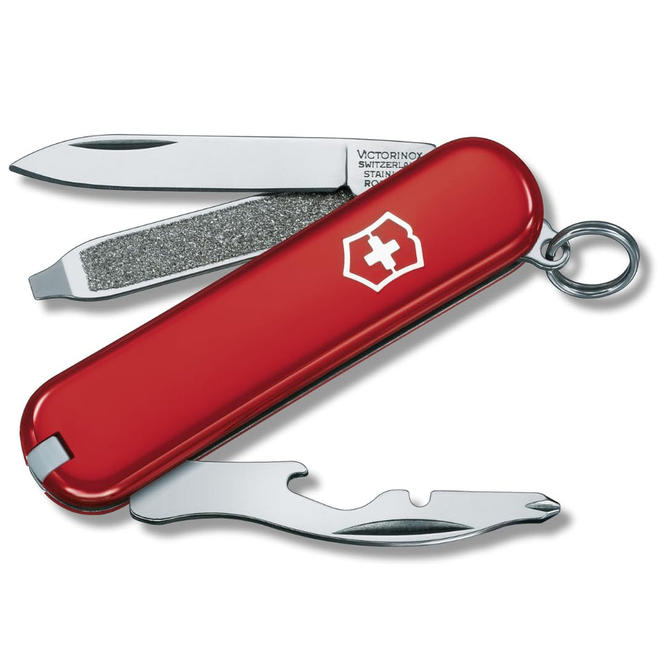 Victorinox Rally 58mm knife in red, compact for everyday carry.