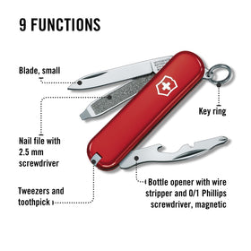 Victorinox Rally key ring feature keeps the tool accessible daily.