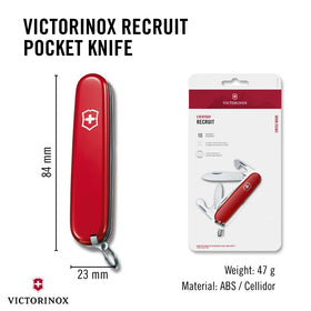 Victorinox Recruit can opener in use for quick tasks and food prep.