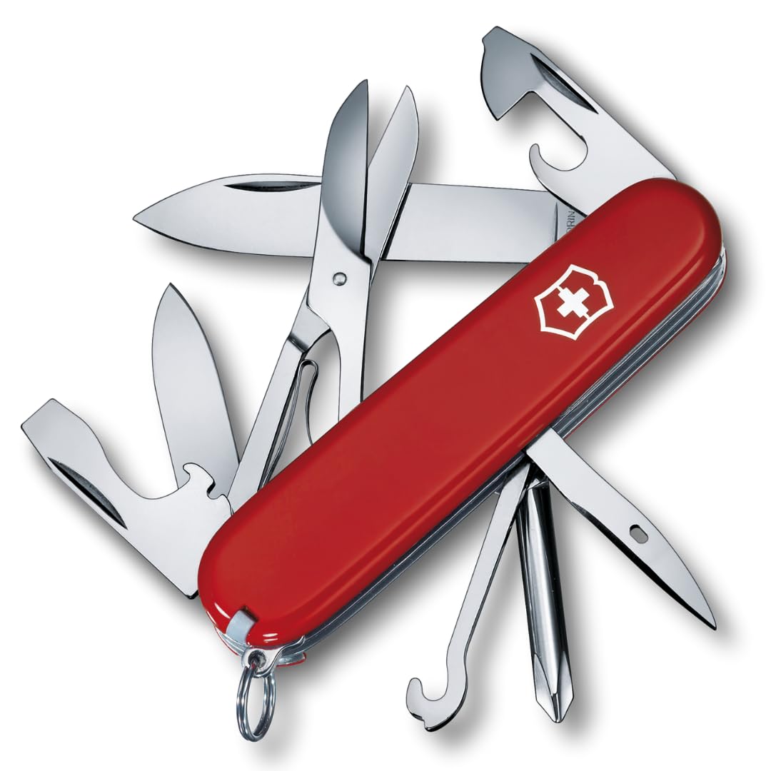 Victorinox Super Tinker, closed red handle, reliable everyday carry.