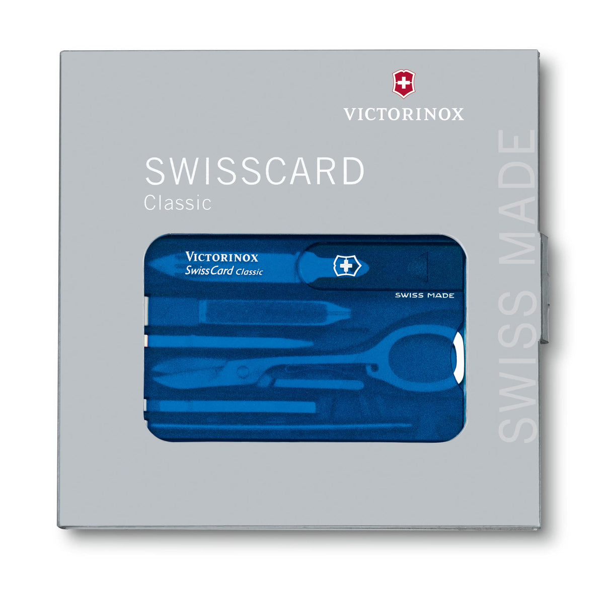 Victorinox Swiss Card tools drawn shows quick-access multitool for on-the-go tasks.