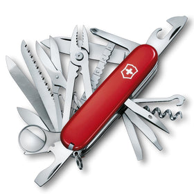 Victorinox Swiss Champ large blade, ready for quick outdoor tasks.
