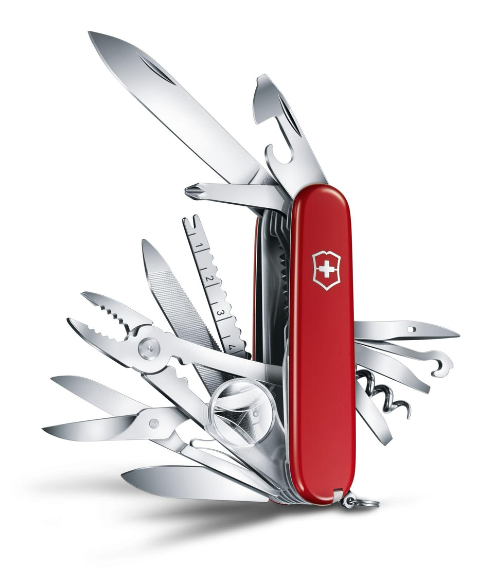 Victorinox Swiss Champ large blade ready for precise cuts on the go.