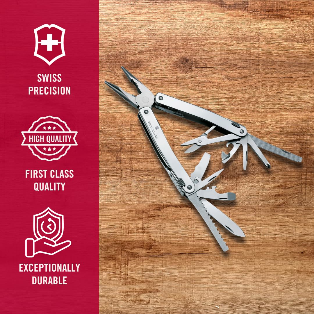 Victorinox Swiss Tool Spirit X silver finish stands out in any kit.