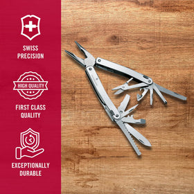 Victorinox Swiss Tool Spirit X silver finish stands out in any kit.