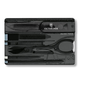 Victorinox SwissCard Onyx front view; compact wallet tool