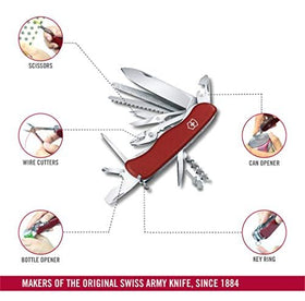 Victorinox Work Champ metal saw in use for metalwork tasks.