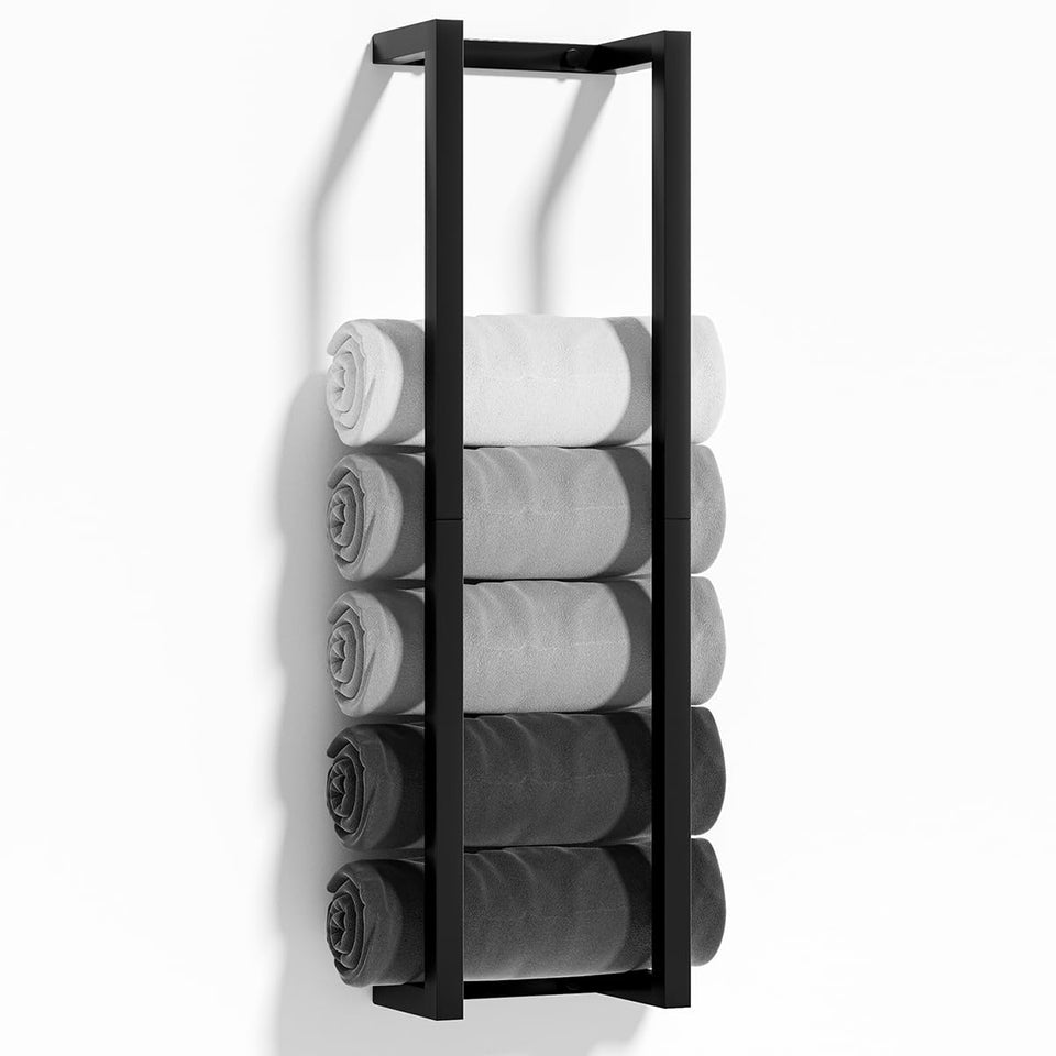 VIDA-ZONE 304 stainless steel towel rack, wall mounted, rust-resistant and durable for humid bathrooms.