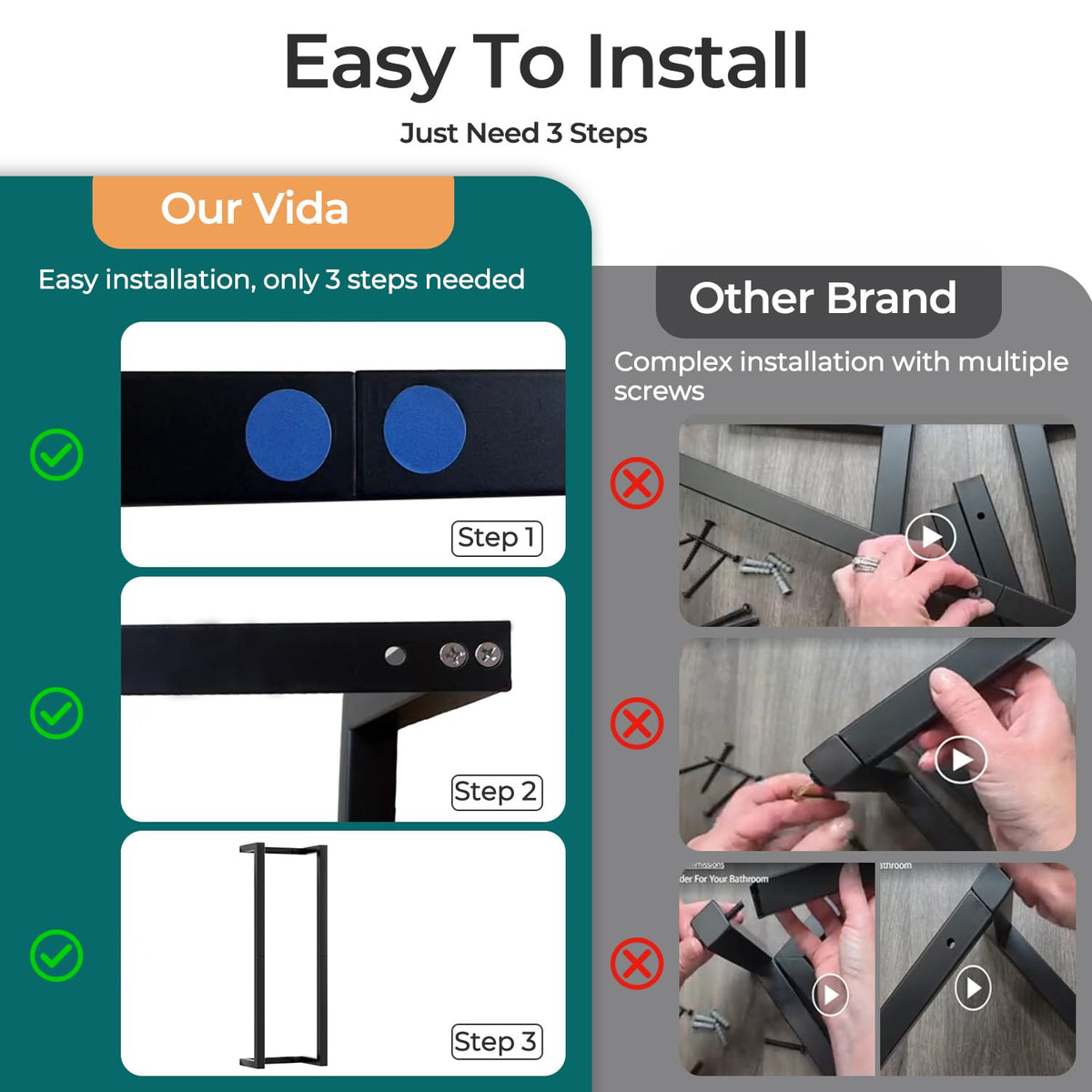 VIDA-ZONE large-capacity towel organizer keeps bathrooms tidy in small spaces.