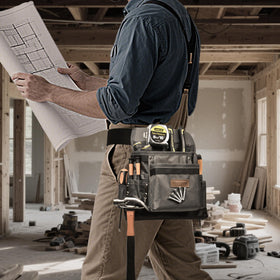 Vidar Tools adjustable nylon belt fits various waists for all-day comfort.