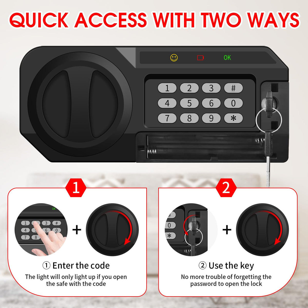 VIDXCVIT anti-theft alarm deters unauthorized access and alerts you