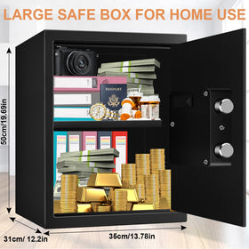 VIDXCVIT home safe removable shelf keeps items organized.
