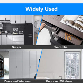 VIDYSUFYR adjustable staple enables easy mounting on right or left doors