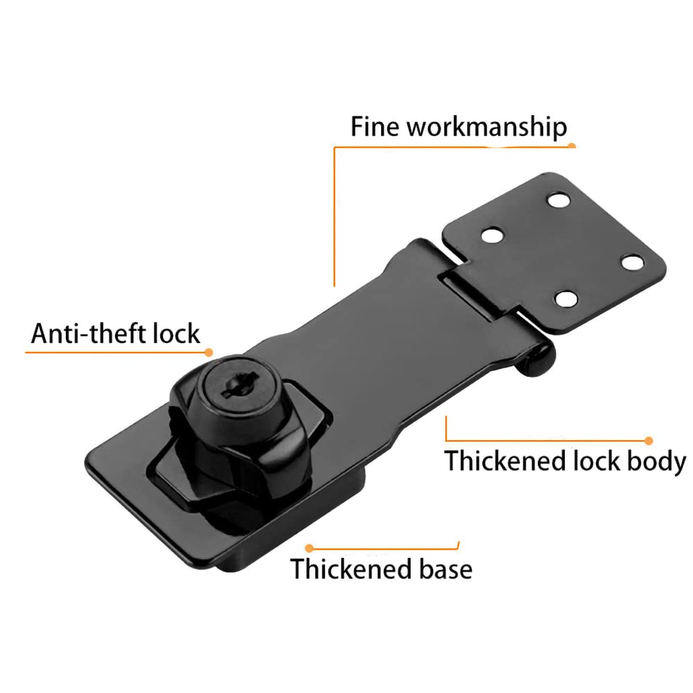 VIDYSUFYR brushed stainless steel hasp with durable, long-lasting finish