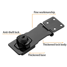 VIDYSUFYR brushed stainless steel hasp with durable, long-lasting finish