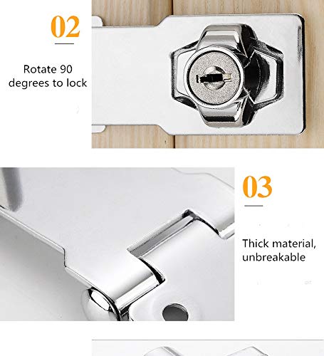 VIDYSUFYR easy installation hasp with screws for cabinets and small doors