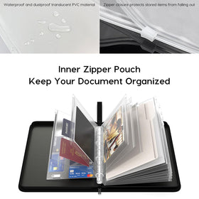 Viesembo large capacity document folder organizes birth certificates, passports, and receipts.