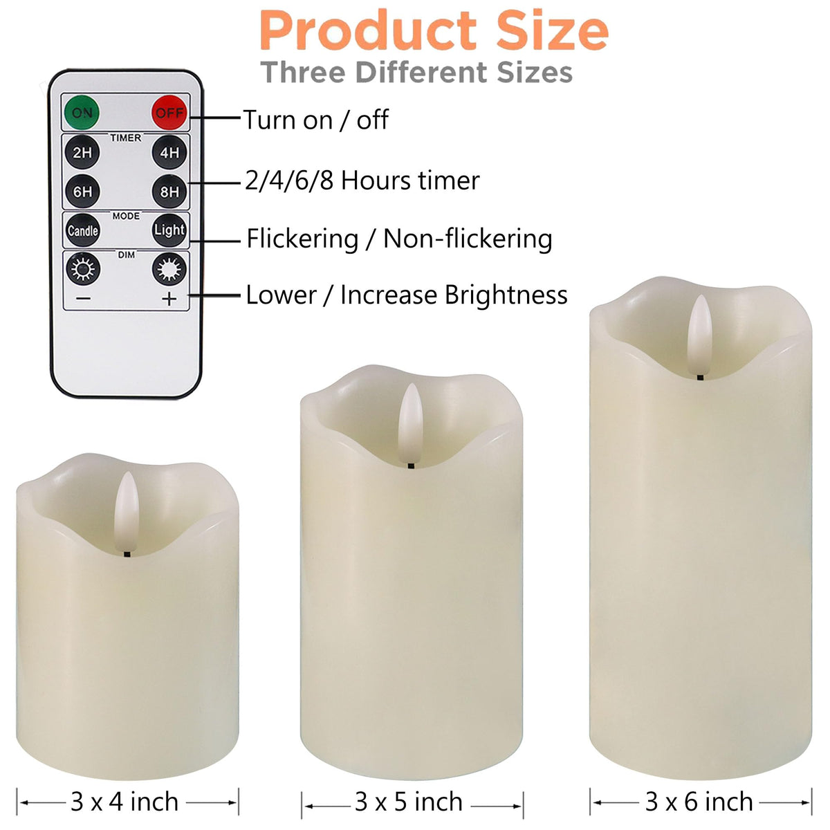 VIEWELLD ivory wedding centerpiece candles provide safe, elegant lighting