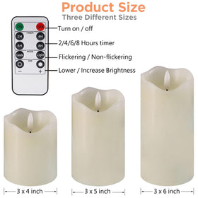 VIEWELLD ivory wedding centerpiece candles provide safe, elegant lighting