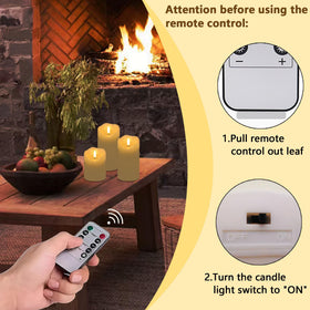 VIEWELLD remote-controlled candles with simple on/off and timer for easy evenings