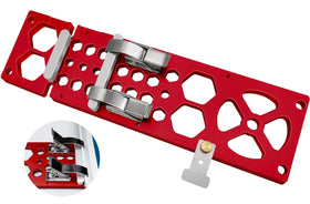 ViewReal 13.4-inch track saw square setup demonstrates precise 90-degree alignment for accurate cuts.