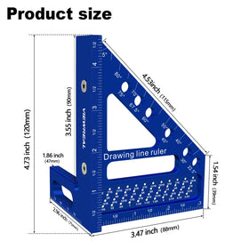 ViewReal 3D square side view shows blue anodized surface resisting wear