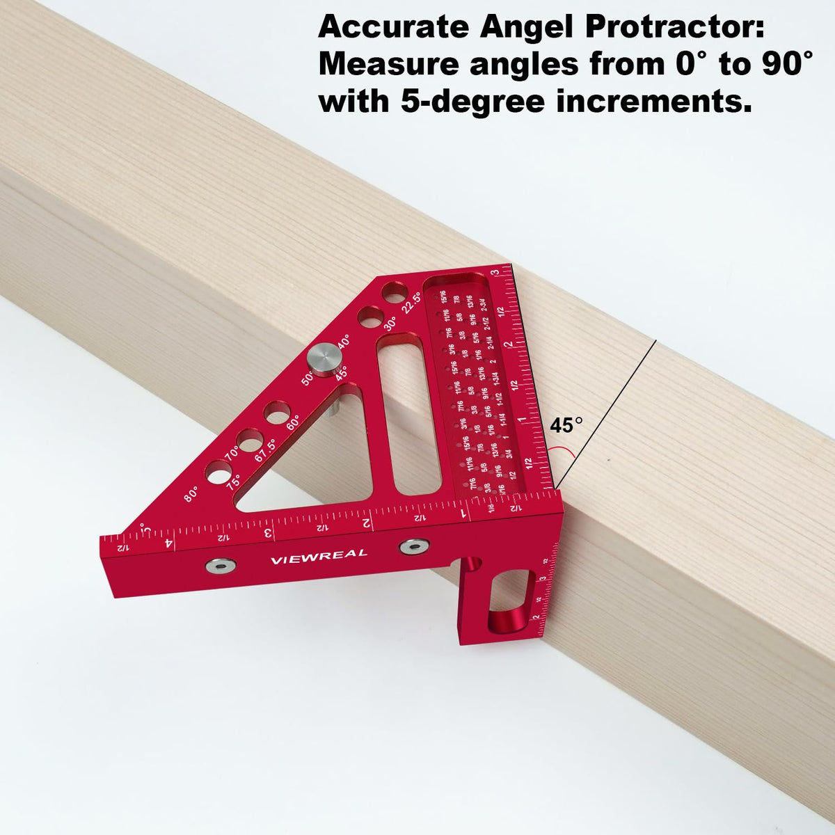 ViewReal aluminum alloy square delivers durable, smooth edges for safe handling.