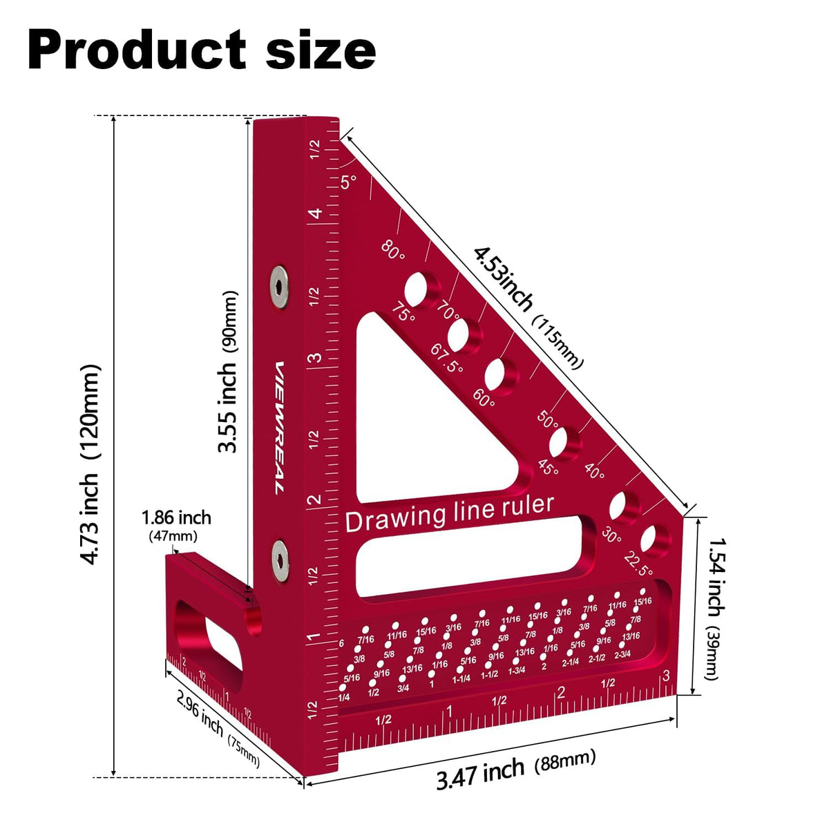 ViewReal angle-pin set for quick, secure marking on carpentry projects.