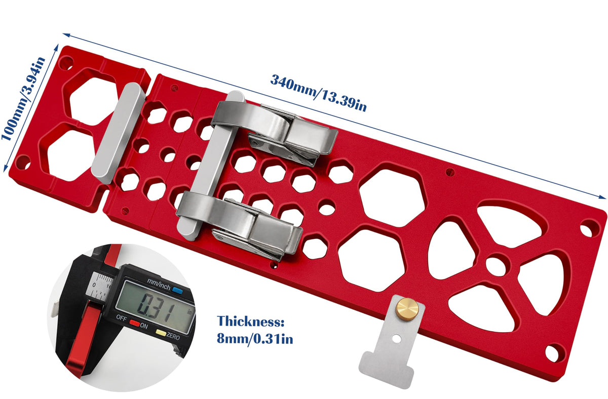 ViewReal anti-tip device keeps the square stable on guide rails during use.