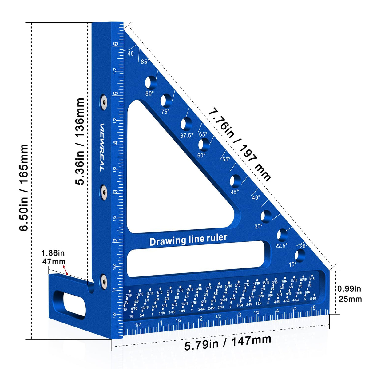 ViewReal multi-angle ruler locks angles quickly for efficient on-site work.