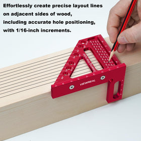 ViewReal multi-angle ruler supports accurate marks on wood and other surfaces.