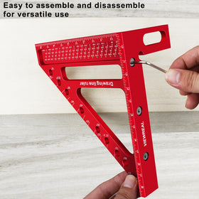 ViewReal multi-purpose square supports measuring, scribing, angle checks