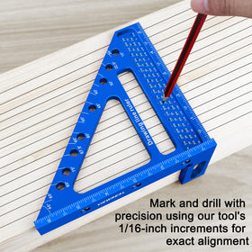 ViewReal precision-scribing grid provides consistent 1/16 inch marks.