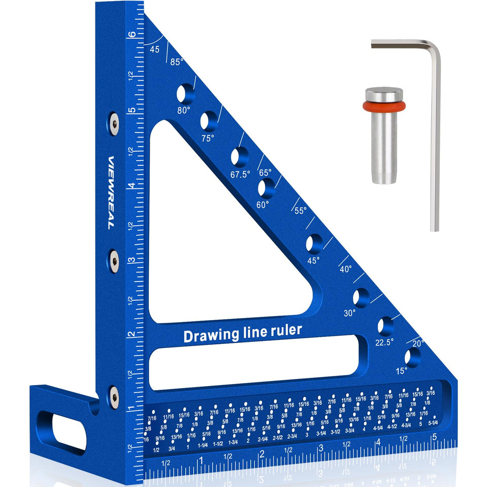 ViewReal Quick-Set 3D Measuring Square shows multi-angle precision for accurate layouts.