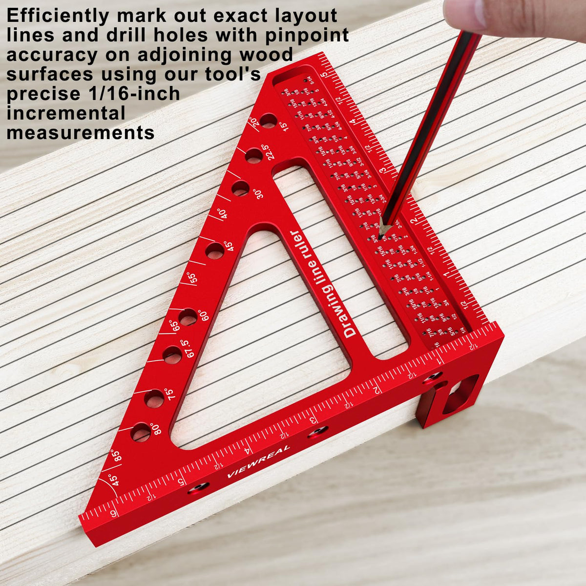 ViewReal saddle square post-marking tool for around-post measurements