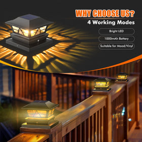 Viewsun IP65 waterproof post lights handle rain and snow.